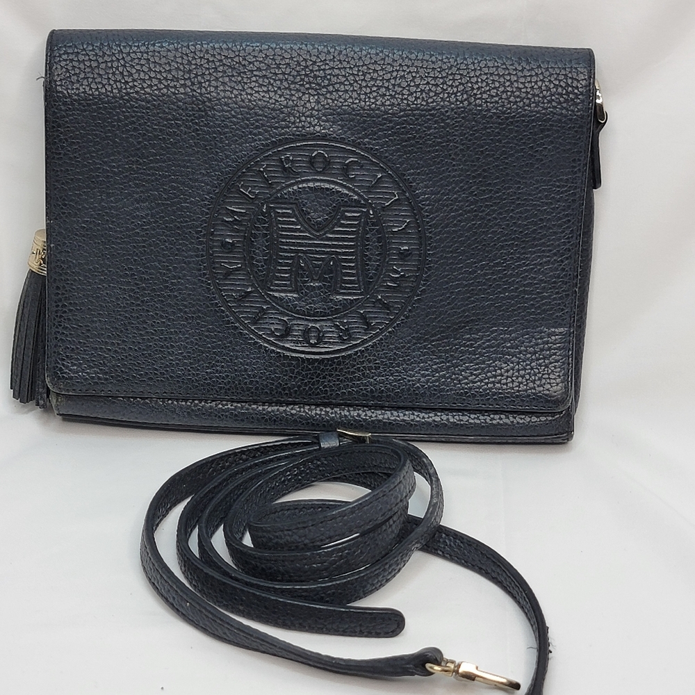 Metro City‎ Black Leather Crossbody Bag